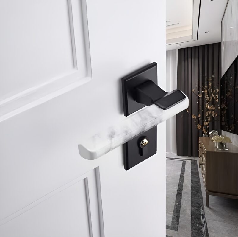 Khóa cửa phân thể tay gạt hợp kim nhôm hiện đại YM1234 3