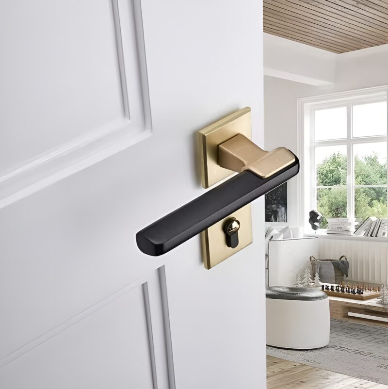 Khóa cửa phân thể tay gạt hợp kim nhôm hiện đại YM1234 2