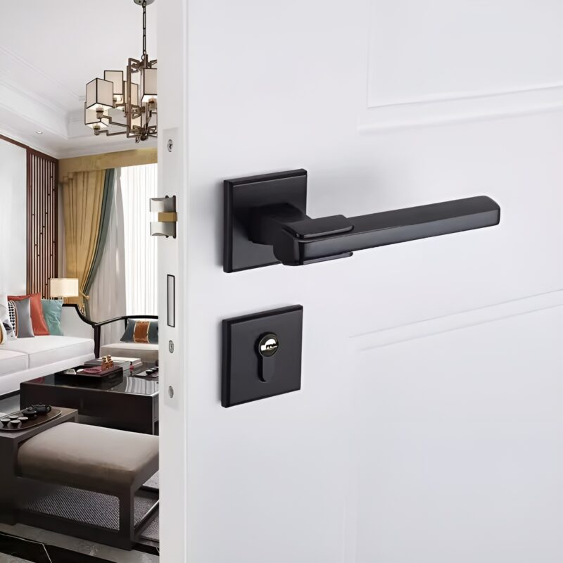 Khóa cửa phân thể tay gạt hợp kim nhôm hiện đại YM1234 1