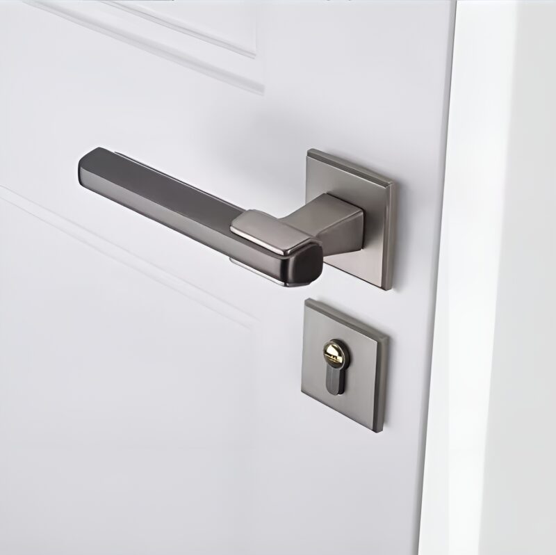 Khóa cửa phân thể tay gạt hợp kim nhôm hiện đại YM1234 4