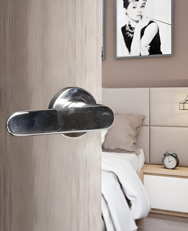 Khóa cửa phòng tay gạt bằng inox cao cấp NH6111 3