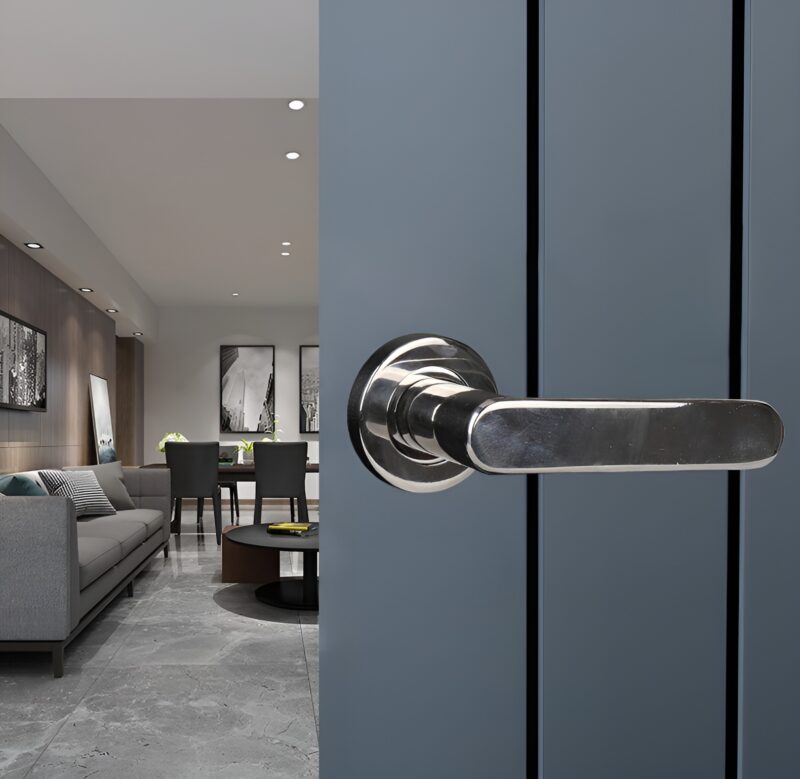 Khóa cửa phòng tay gạt bằng inox cao cấp NH6111 1