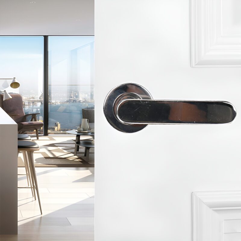 Khóa cửa phòng tay gạt bằng inox cao cấp NH6111 2
