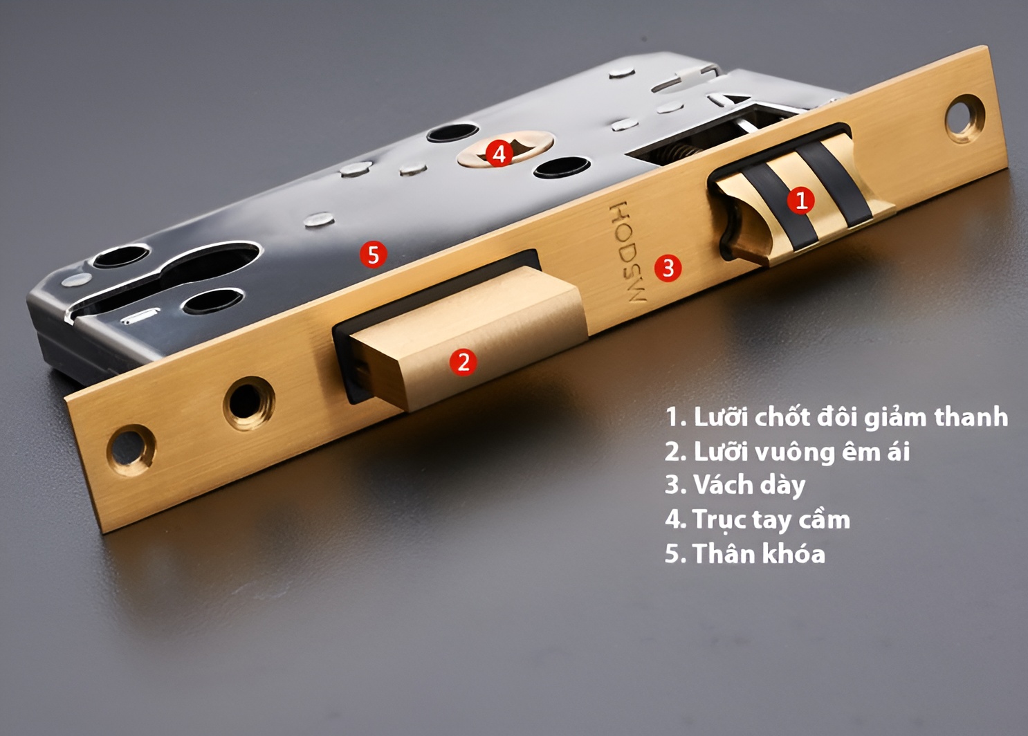 Khóa cửa đồng thau tay gỗ tân cổ điển HT008 13