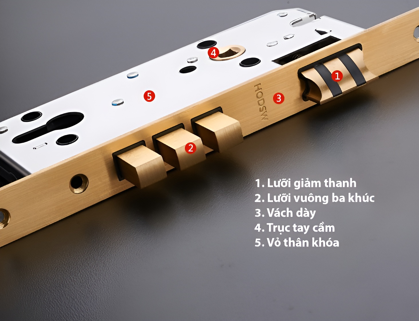 Khóa cửa đồng thau tay gỗ tân cổ điển HT008 12
