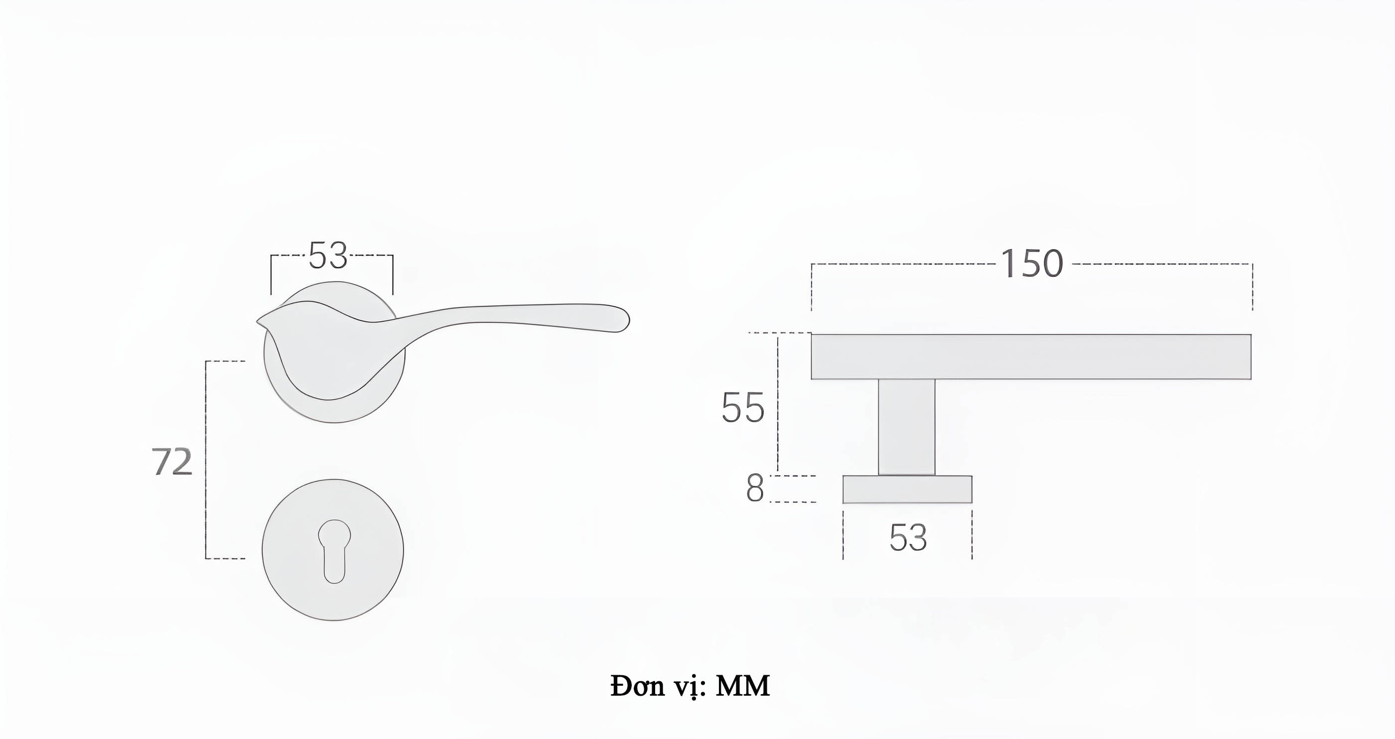 Khóa tay gạt hợp kim hình chú chim trắng SD6733 8