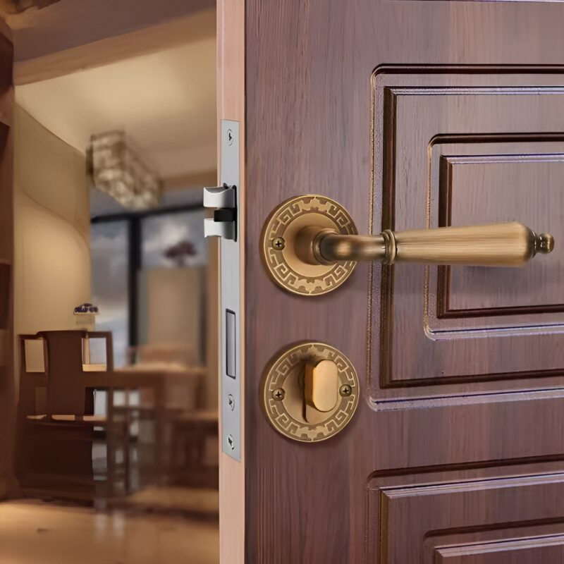 Khóa cửa tay gạt hợp kim kẽm cổ điển BK1763 1