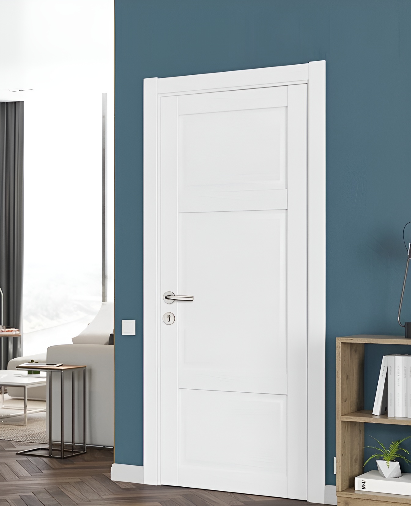 Khóa cửa tay gạt hợp kim kẽm hiện đại Bắc Âu KB5988 12