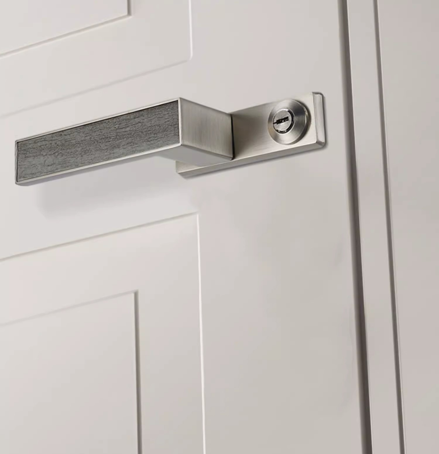 Khóa cửa tay gạt hợp kim kẽm tay nắm gỗ KB6291 8