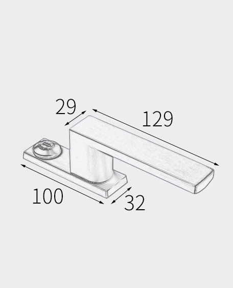 Khóa cửa tay gạt hợp kim phối đá cẩm thạch KB6290 16