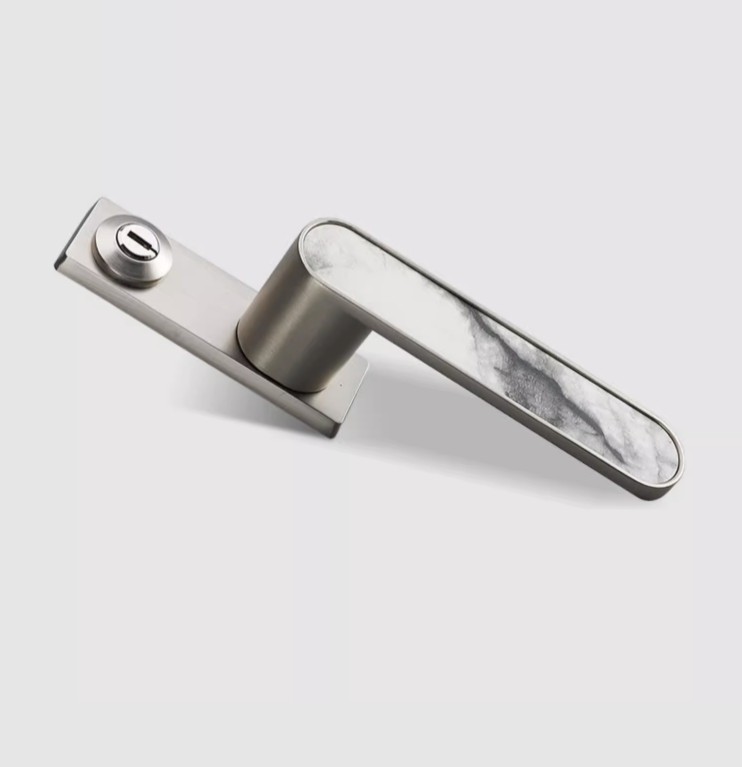 Khóa cửa tay gạt hợp kim phối đá cẩm thạch KB6290 11