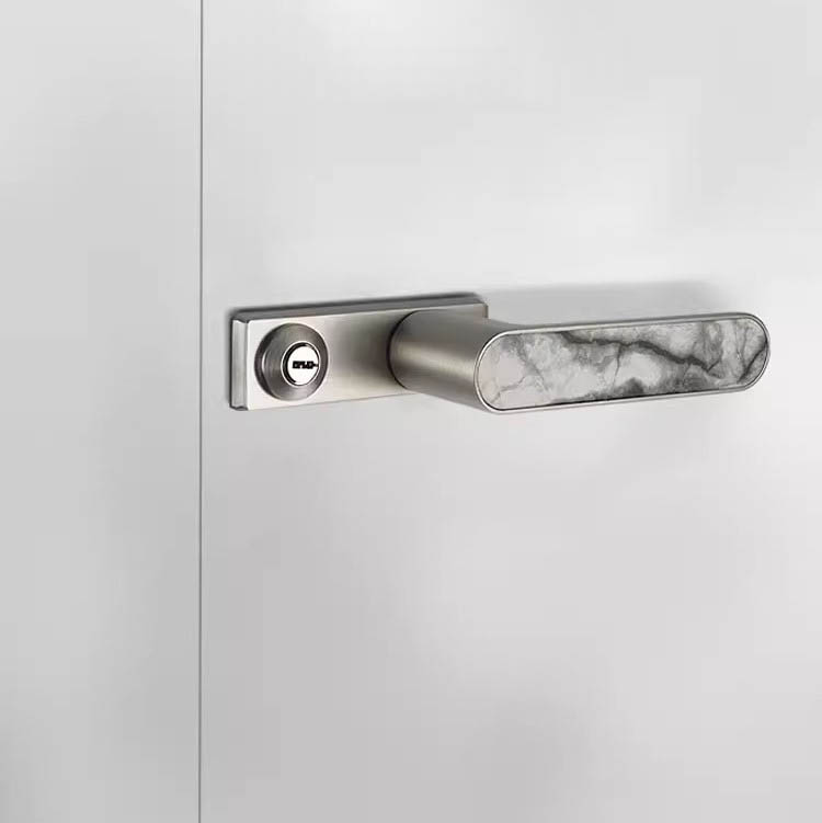 Khóa cửa tay gạt hợp kim phối đá cẩm thạch KB6290 13