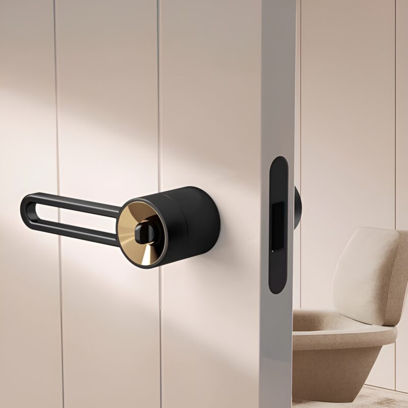 Khóa cửa tay gạt kiểu Ý tối giản THY60 2