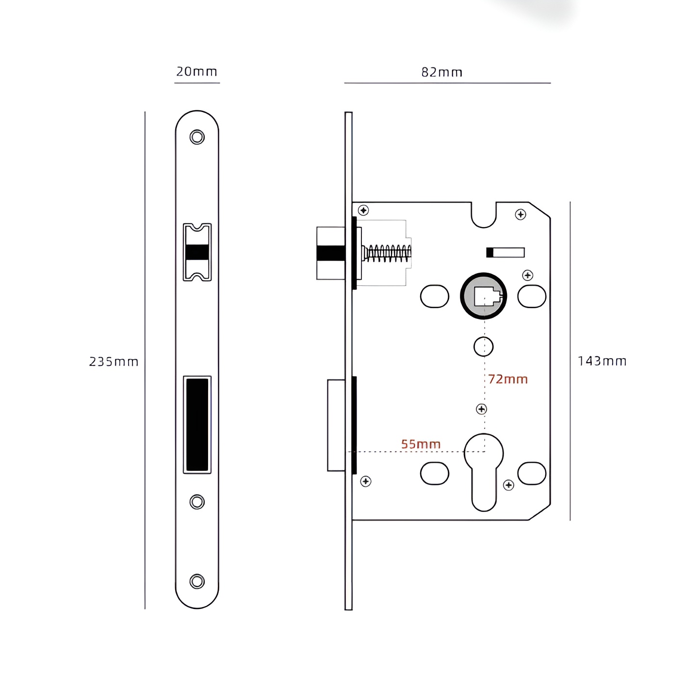 Khóa cửa tay nắm pha lê hình kim cương KB7251 13