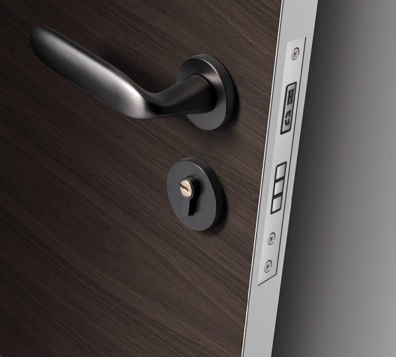 Khóa cửa từ phòng ngủ hợp kim nhôm MLQ96 4
