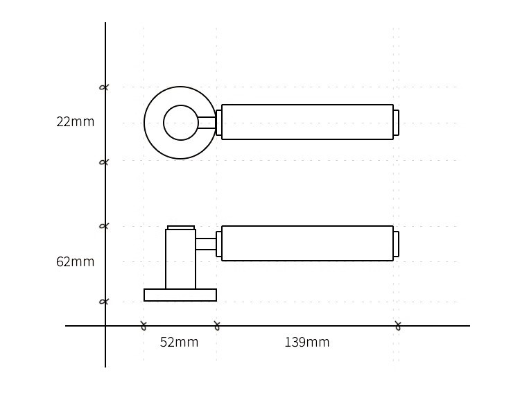 Khóa phân thể hợp kim kẽm tay gỗ kiểu Pháp GF019 12