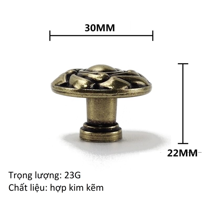 Núm tay nắm tủ hợp kim kẽm hoa mặt trời LS826 3
