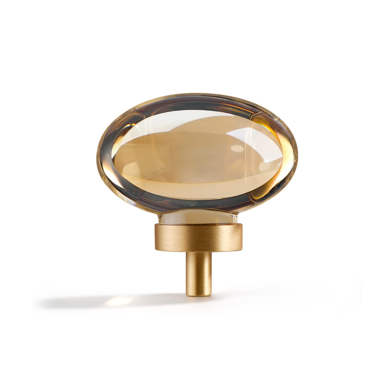 Núm tay nắm tủ pha lê đế đồng hình oval SX6859 7
