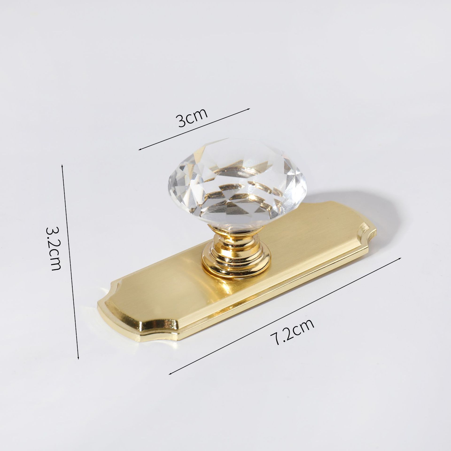 Núm tay nắm tủ pha lê hình kim cương sang trọng SX7031 12