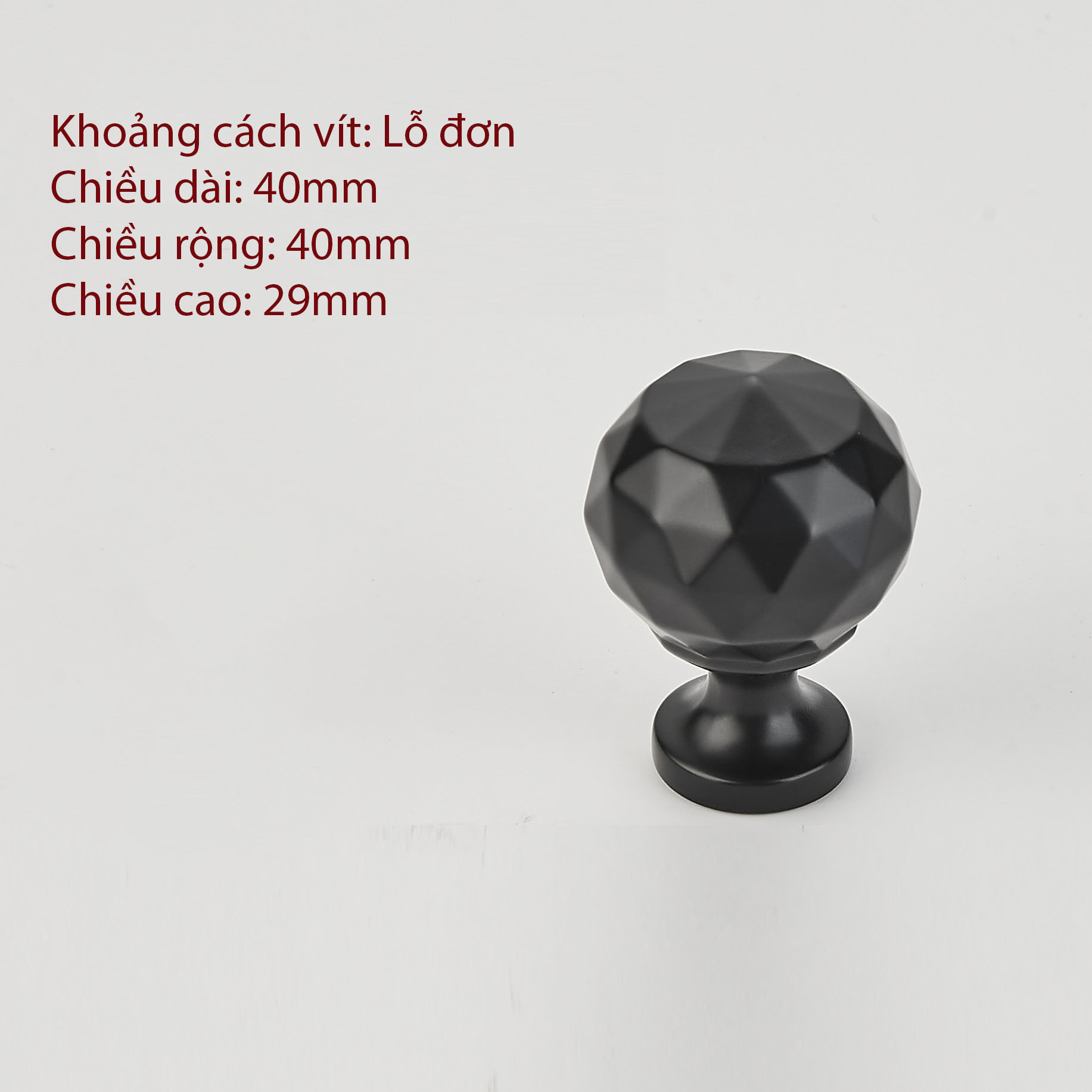 Núm tay nắm tủ quả cầu pha lê hợp kim kẽm LM3621 9