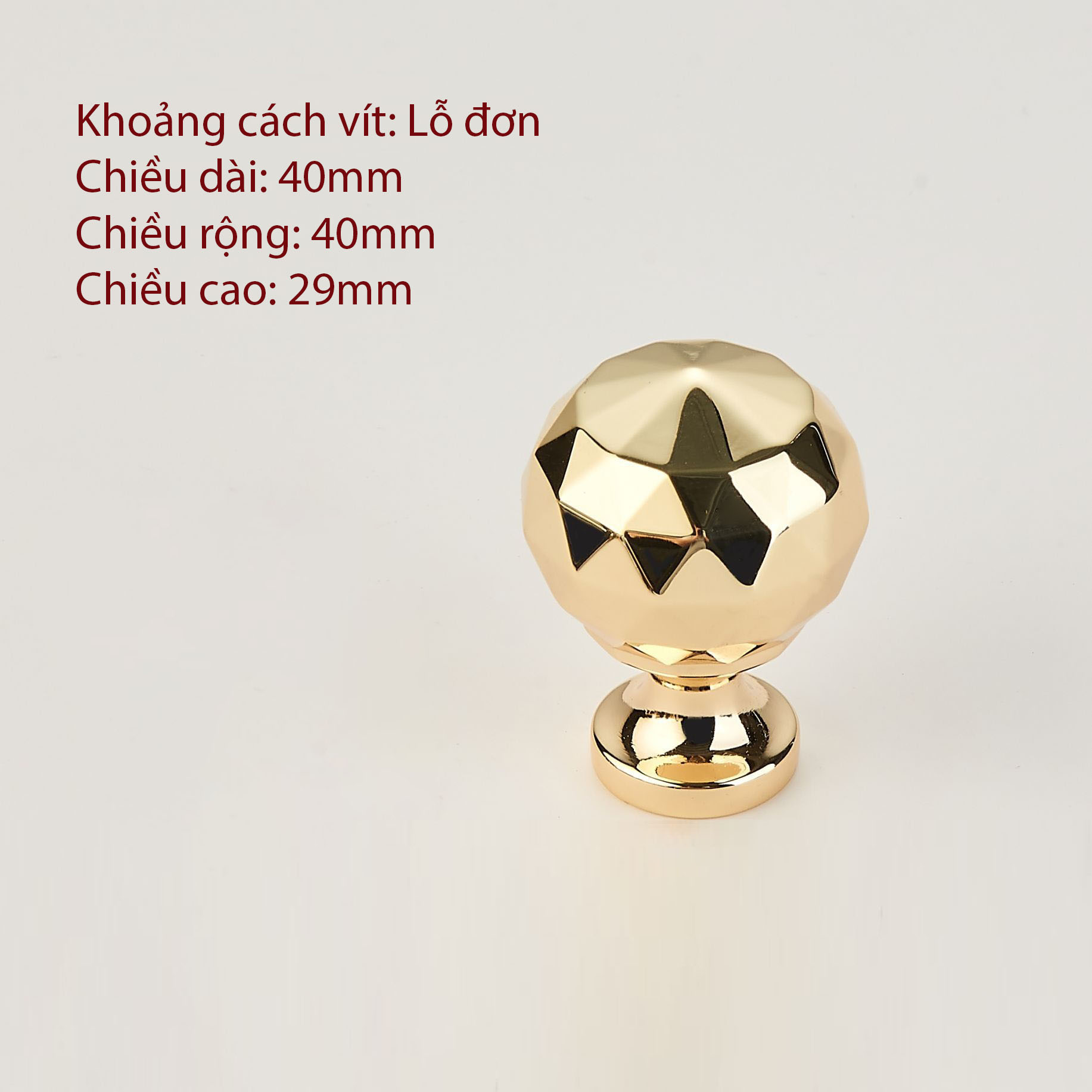 Núm tay nắm tủ quả cầu pha lê hợp kim kẽm LM3621 10