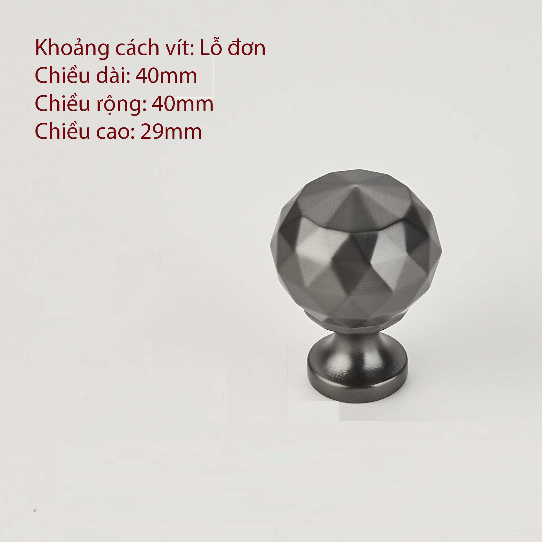 Núm tay nắm tủ quả cầu pha lê hợp kim kẽm LM3621 11