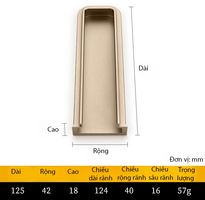 Tay nắm âm tủ áo thanh vuông sang trọng FY7821 22