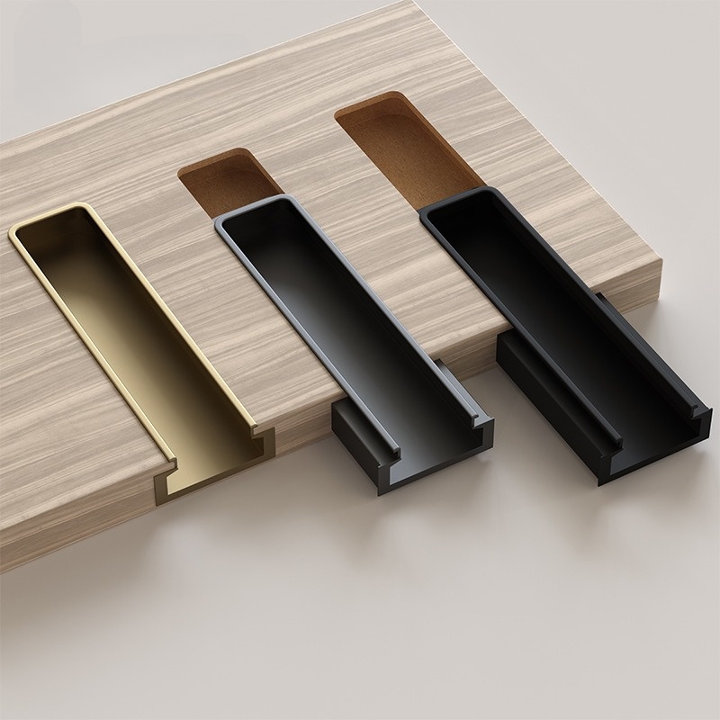 Tay nắm âm tủ áo thanh vuông sang trọng FY7821 5