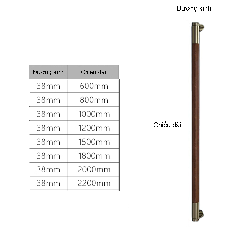 Tay nắm cửa lệch tâm inox thân gỗ S662B 7