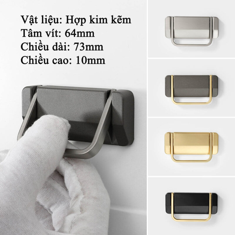 Tay nắm cửa tủ hợp kim kẽm quai cầm hiện đại CF8122 5
