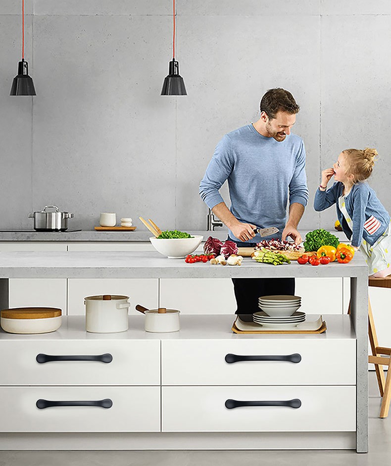 Tay nắm tủ hợp kim hình giọt nước độc đáo WT9015 6