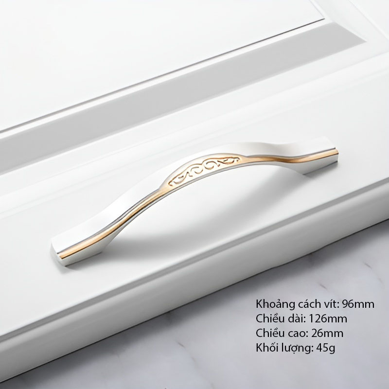 Tay nắm tủ hợp kim kẽm họa tiết nghệ thuật DW844 15
