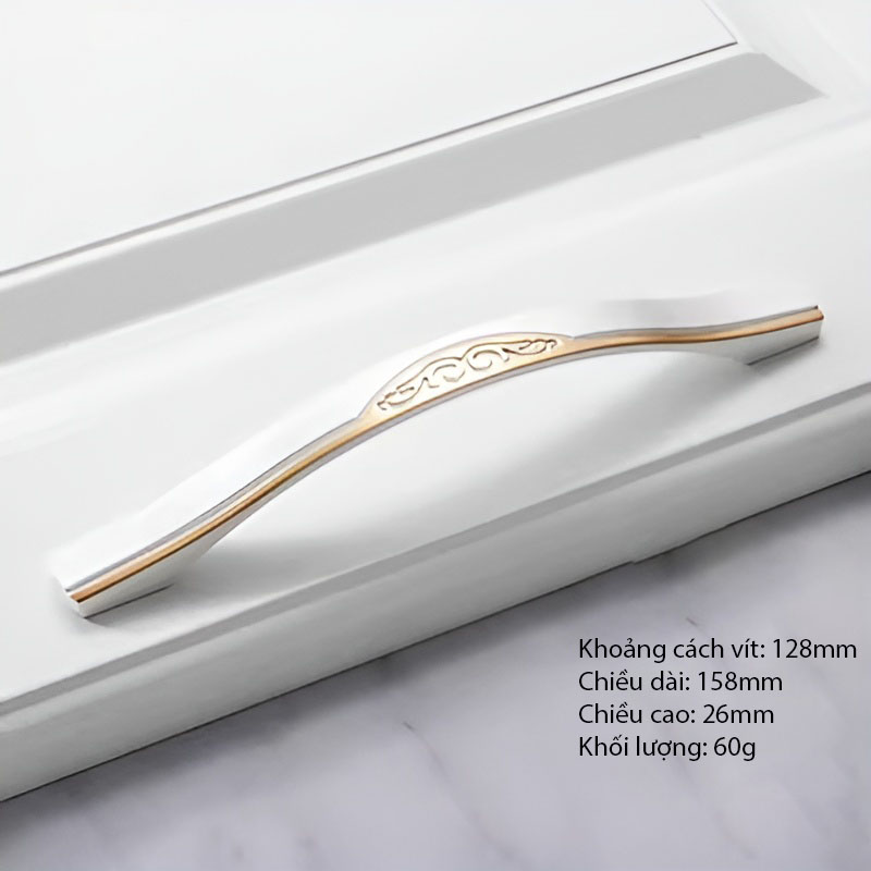 Tay nắm tủ hợp kim kẽm họa tiết nghệ thuật DW844 16