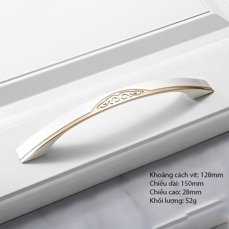Tay nắm tủ hợp kim kẽm họa tiết nghệ thuật DW844 14