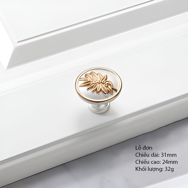 Tay nắm tủ hợp kim kẽm họa tiết nghệ thuật DW844 12