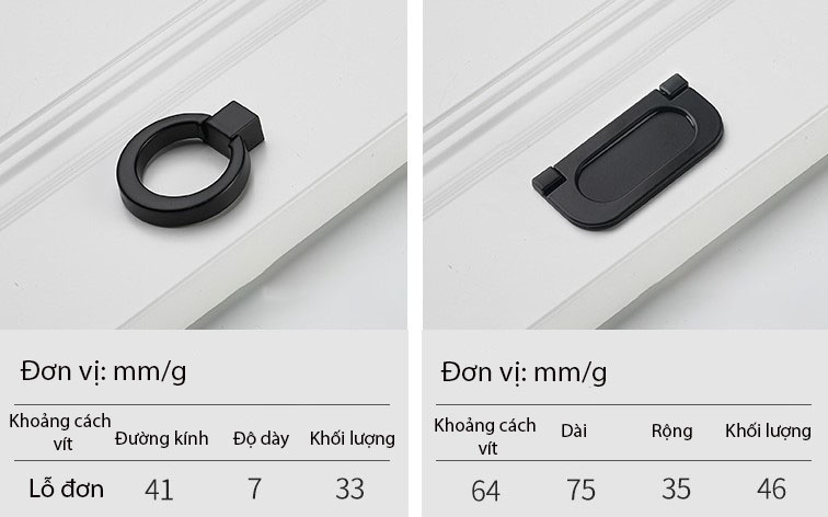 Tay nắm tủ hợp kim kẽm màu đen sang trọng DZ017 9