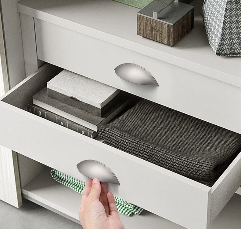 Tay nắm tủ móc hợp kim kẽm bán nguyệt hiện đại K6618 5