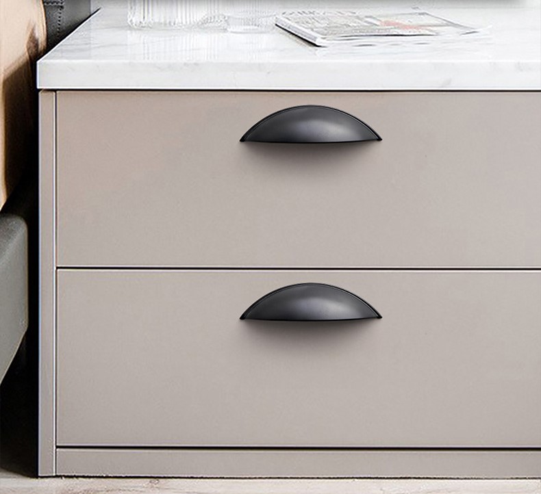 Tay nắm tủ móc hợp kim kẽm bán nguyệt hiện đại K6618 7
