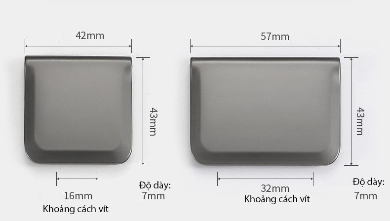 Tay nắm tủ móc kéo hợp kim kẽm hình chữ nhật YJ5339 18