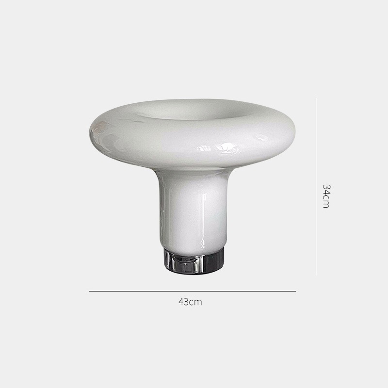 Đèn bàn thủy tinh trang trí hình cây nấm trắng ZSL9565 12