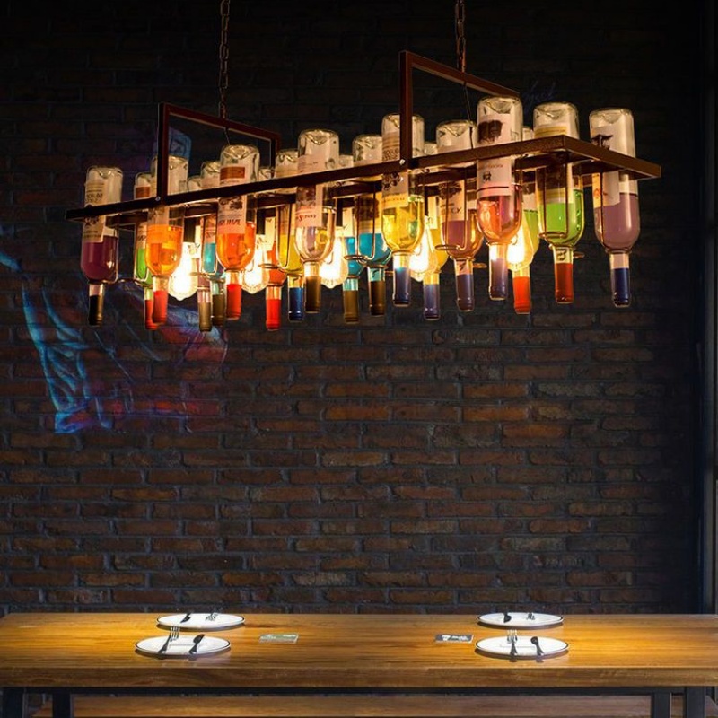 Đèn chùm decor nhà hàng chai thủy tinh ấn tượng PD2208 3