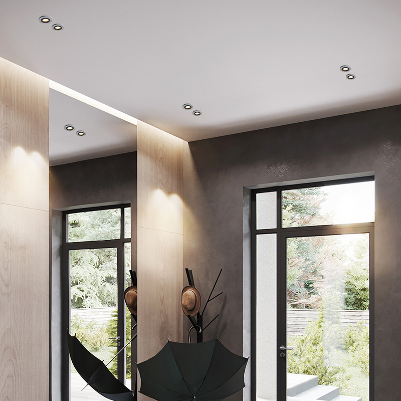 Đèn LED rọi âm trần xi măng xoay góc 30 độ MBD032 4