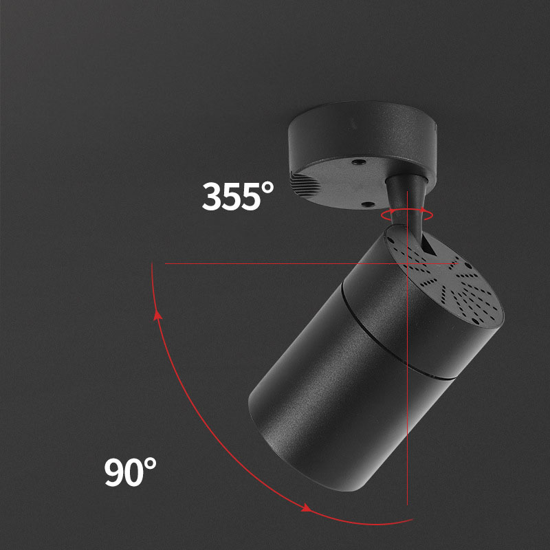 Đèn LED spotlight phòng trưng bày xoay 355 độ FD6744 12