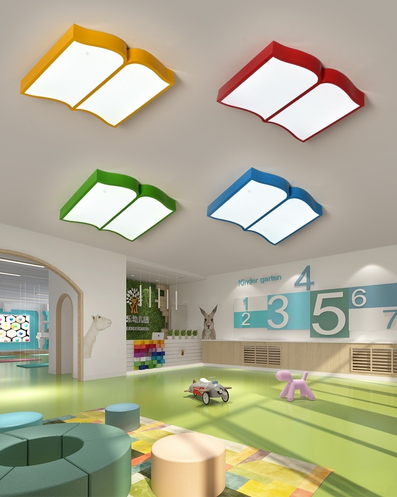 Đèn LED thả trần thư viện nhà trẻ hình quyển sách CC6548