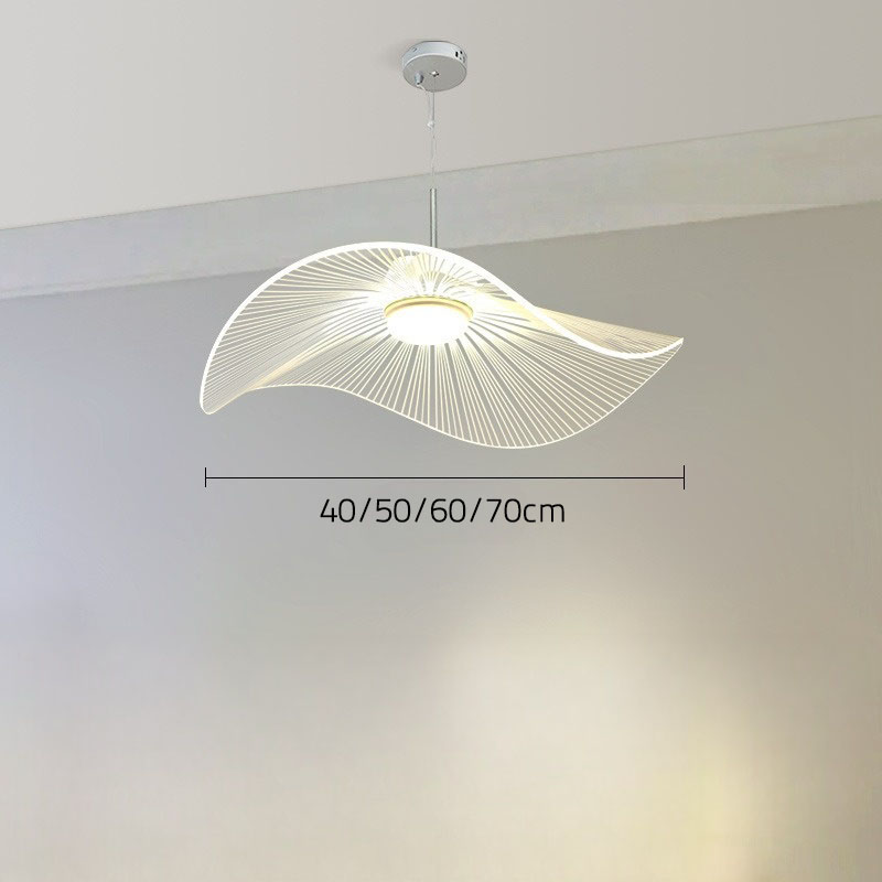 Đèn thả decor kiểu dáng lá sen màu trắng tối giản WJ5005 8