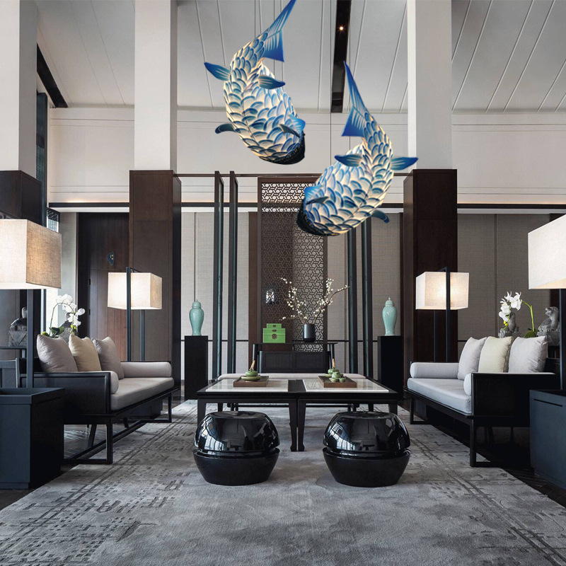 Đèn thả trần decor cá chép nghệ thuật ME3655