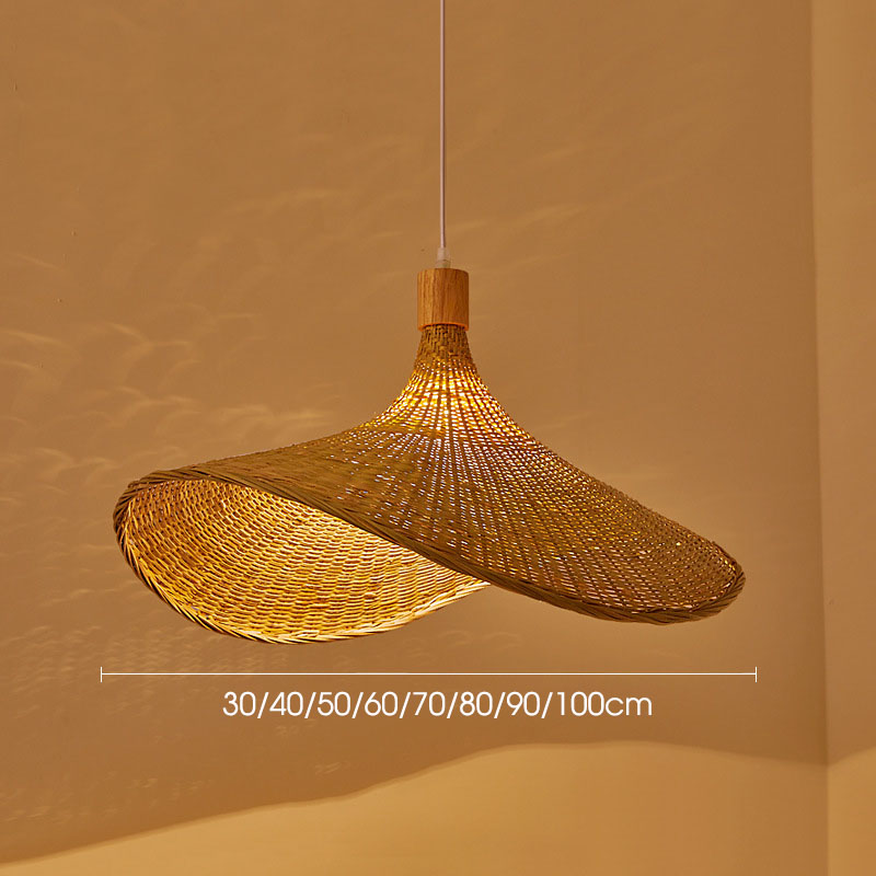 Đèn thả trần sợi tre đan hình nón độc đáo SL1420 12