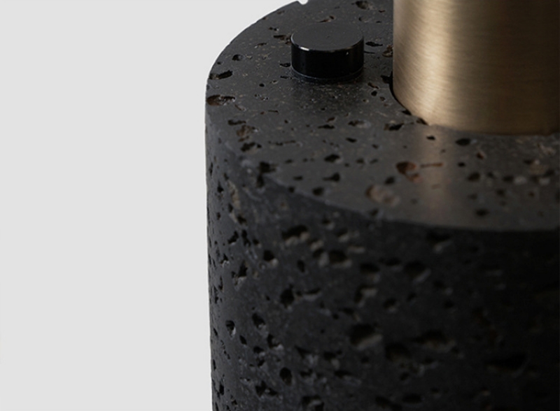 Đèn thả trần xi măng hoa văn Terrazzo màu đen D0927 7