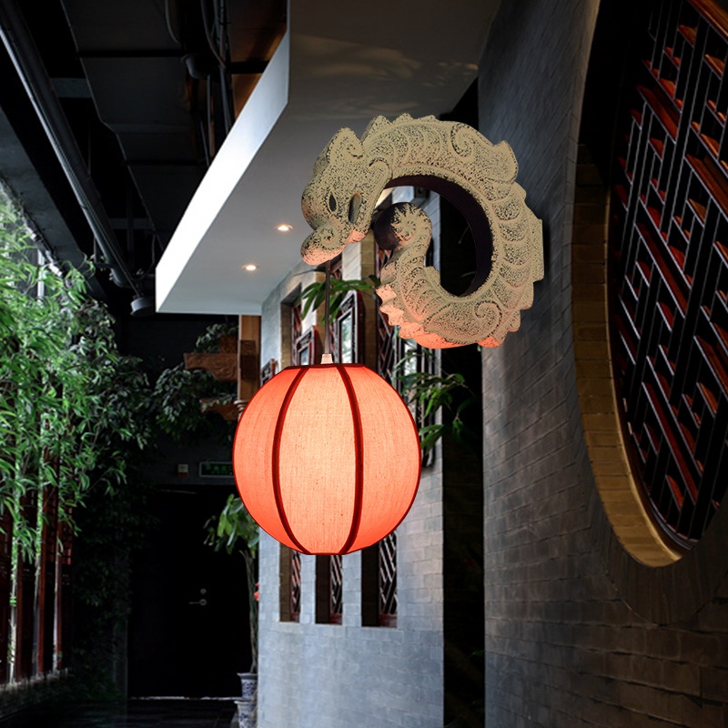 Đèn tường decor rồng ngậm đèn phong cách Á Đông BD8014 4