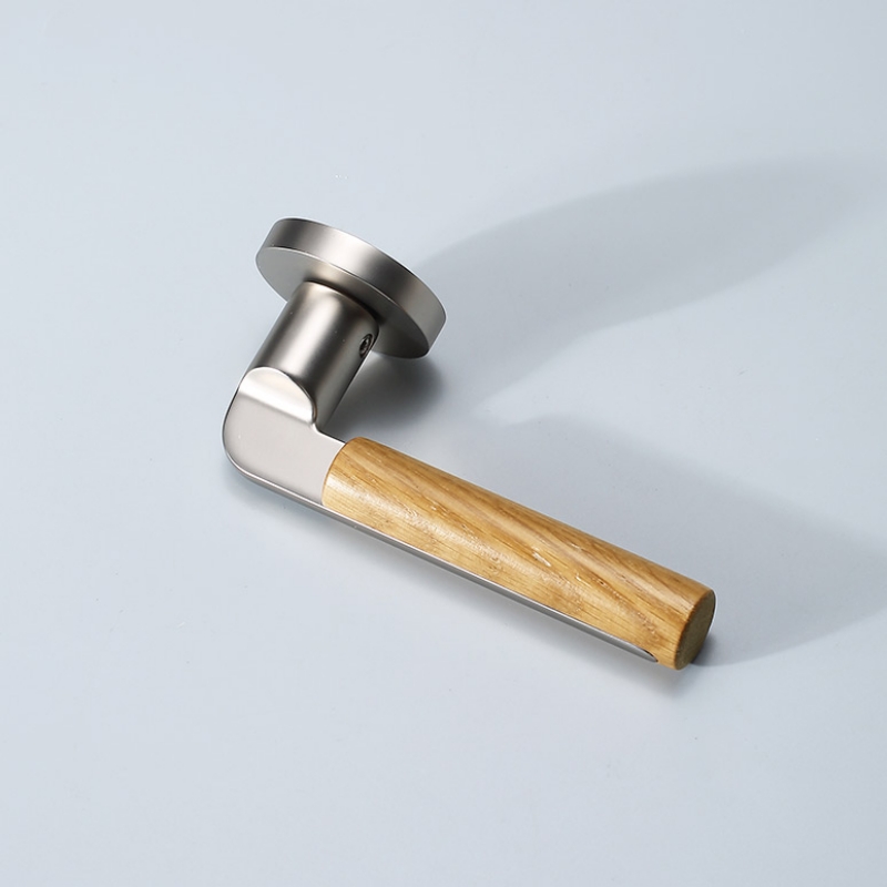 Khóa cửa phân thể tay nắm gỗ hiện đại CA539 6